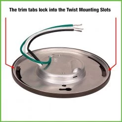 5 in. Mini Closet Light LED Flush Mount with White and Bronze Trims Fits 3.5 in. 4 in. Junction Boxes 7-Watts 650 Lumens by Commercial Electric 17 5 in. Mini Closet Light LED Flush Mount with White and Bronze Trims Fits 3.5 in. 4 in. Junction Boxes 7-Watts 650 Lumens by Commercial Electric -OCTO LIGHTS Shop white and bronze commercial electric flush mount lights 564361410 77 1000