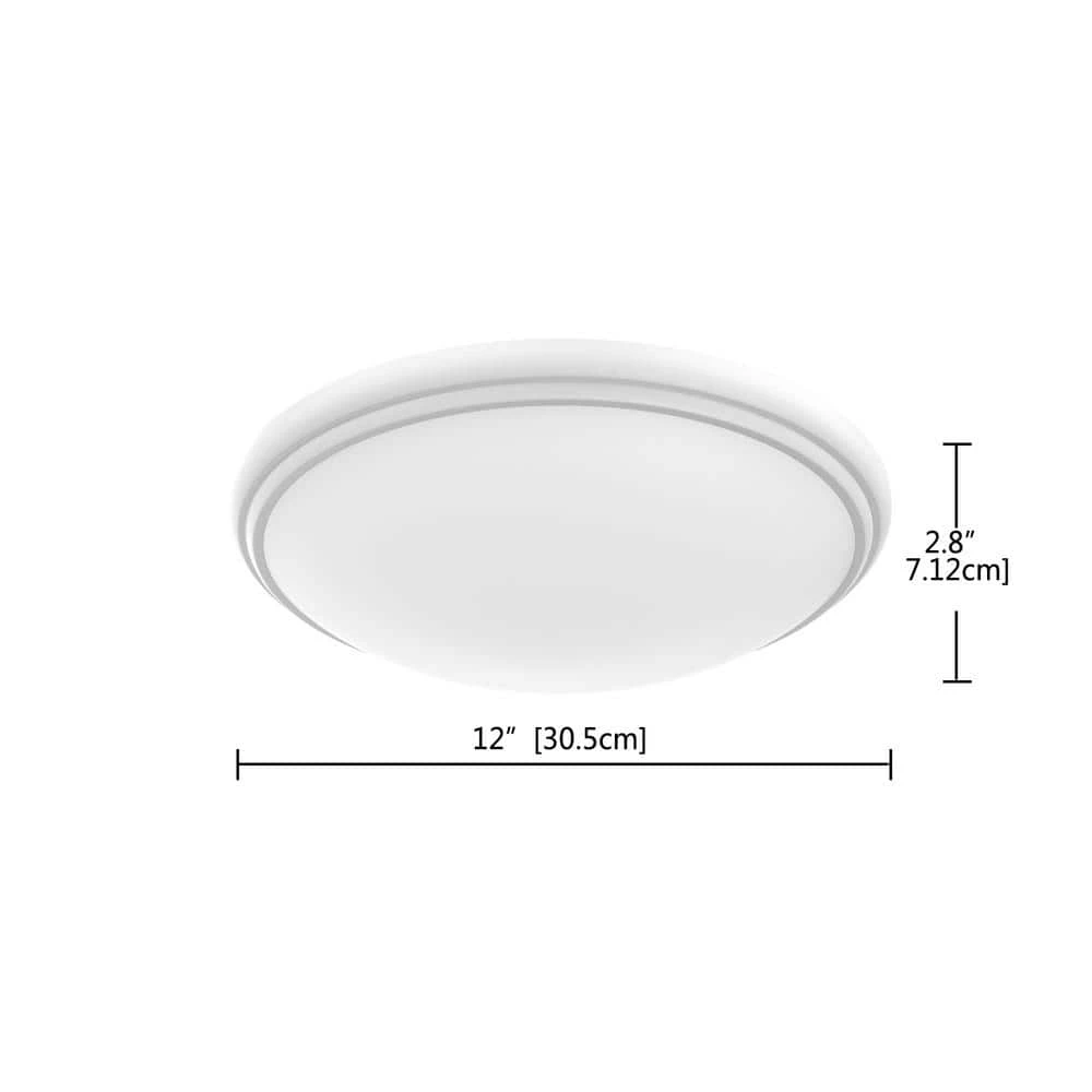 12 in. White and Matte Black Selectable LED Flush Mount with Interchangeable Trim by Commercial Electric 9 12 in. White and Matte Black Selectable LED Flush Mount with Interchangeable Trim by Commercial Electric - Image 7