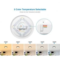 14 in. White and Matte Black Selectable LED Flush Mount with Interchangeable Trim by Commercial Electric 11 14 in. White and Matte Black Selectable LED Flush Mount with Interchangeable Trim by Commercial Electric -OCTO LIGHTS Shop white and matte black commercial electric flush mount lights ca8aa022fr125wb 1f 1000