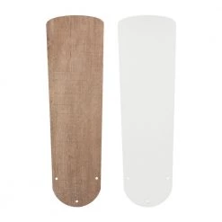 White/Antique Reversible Replacement Ceiling Fan Blades (5-Pack) for 42 in. Ceiling Fans by Commercial Electric