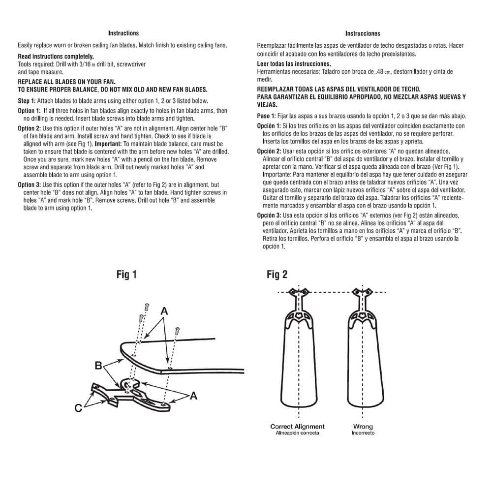 Modern White Replacement Indoor/Outdoor Ceiling Fan Blades (5-Pack) for 52 in. Ceiling Fans by Commercial Electric 6 Modern White Replacement Indoor/Outdoor Ceiling Fan Blades (5-Pack) for 52 in. Ceiling Fans by Commercial Electric - Image 4