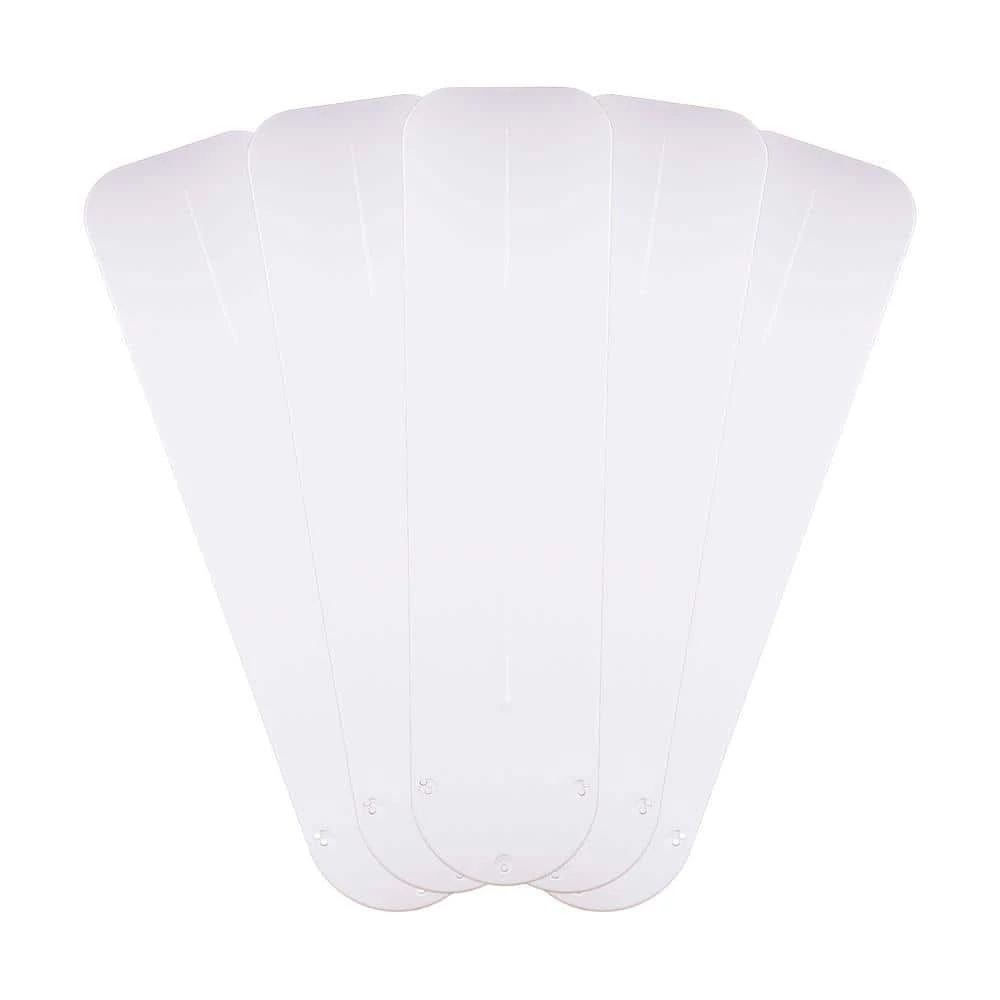 Modern White Replacement Indoor/Outdoor Ceiling Fan Blades (5-Pack) for 52 in. Ceiling Fans by Commercial Electric 4 Modern White Replacement Indoor/Outdoor Ceiling Fan Blades (5-Pack) for 52 in. Ceiling Fans by Commercial Electric - Image 2