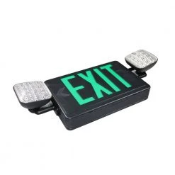 Combo 14-Watt with NICAD 9.6-Volt Battery Integrated LED Black Exit Sign and Emergency Light by Commercial Electric -OCTO LIGHTS Shop white commercial electric emergency exit lights eecbledrg120277 1f 1000