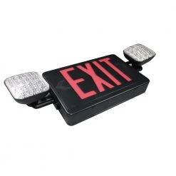 Combo 14-Watt with NICAD 9.6-Volt Battery Integrated LED Black Exit Sign and Emergency Light by Commercial Electric -OCTO LIGHTS Shop white commercial electric emergency exit lights eecbledrg120277 4f 1000