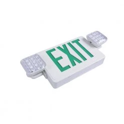 Combo 14-Watt Equivalent Integrated LED White Exit Sign and Emergency Light with Ni-Cad 9.6-Volt Battery by Commercial Electric -OCTO LIGHTS Shop white commercial electric emergency exit lights eecledrg120277 1f 1000