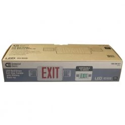 Combo 14-Watt Equivalent Integrated LED White Exit Sign and Emergency Light with Ni-Cad 9.6-Volt Battery by Commercial Electric -OCTO LIGHTS Shop white commercial electric emergency exit lights eecledrg120277 44 1000