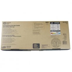 Combo 14-Watt Equivalent Integrated LED White Exit Sign and Emergency Light with Ni-Cad 9.6-Volt Battery by Commercial Electric -OCTO LIGHTS Shop white commercial electric emergency exit lights eecledrg120277 76 1000