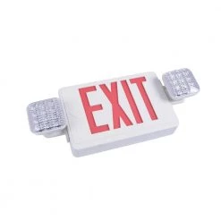 Combo 14-Watt Equivalent Integrated LED White Exit Sign and Emergency Light with Ni-Cad 9.6-Volt Battery by Commercial Electric -OCTO LIGHTS Shop white commercial electric emergency exit lights eecledrg120277 c3 1000