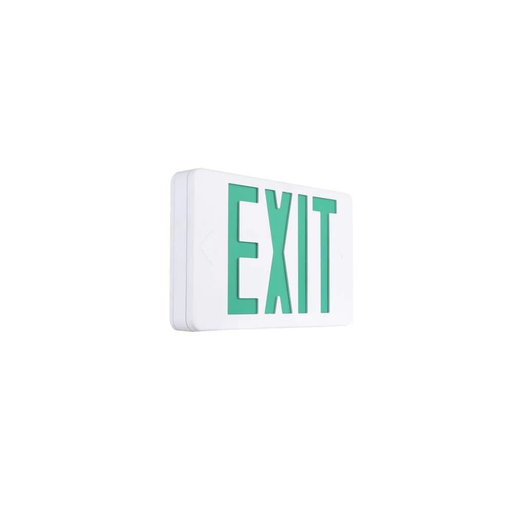 14-Watt Equivalent Integrated LED White Exit Sign with Ni-Cad 4.8-Volt Battery by Commercial Electric 6 14-Watt Equivalent Integrated LED White Exit Sign with Ni-Cad 4.8-Volt Battery by Commercial Electric - Image 4
