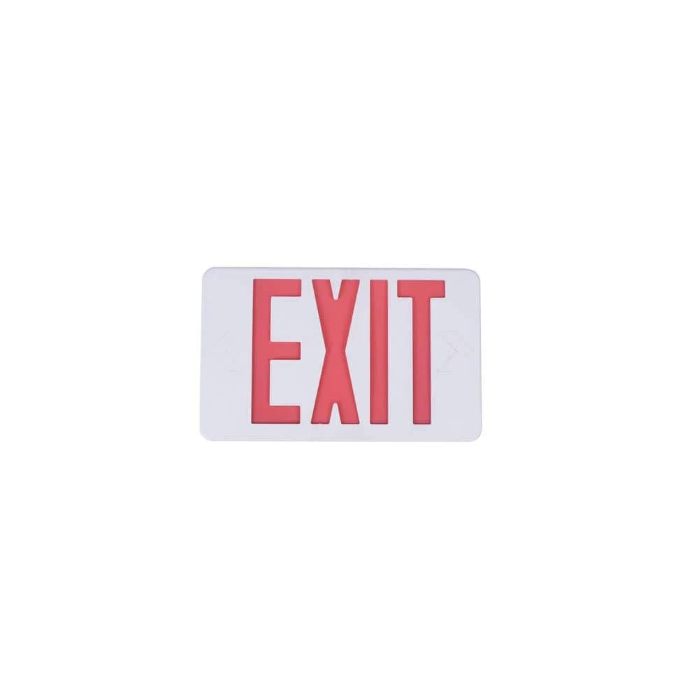 14-Watt Equivalent Integrated LED White Exit Sign with Ni-Cad 4.8-Volt Battery by Commercial Electric 3 14-Watt Equivalent Integrated LED White Exit Sign with Ni-Cad 4.8-Volt Battery by Commercial Electric