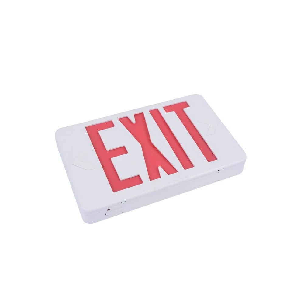 14-Watt Equivalent Integrated LED White Exit Sign with Ni-Cad 4.8-Volt Battery by Commercial Electric 4 14-Watt Equivalent Integrated LED White Exit Sign with Ni-Cad 4.8-Volt Battery by Commercial Electric - Image 2
