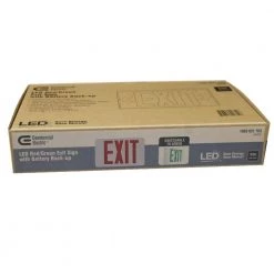 14-Watt Equivalent Integrated LED White Exit Sign with Ni-Cad 4.8-Volt Battery by Commercial Electric 15 14-Watt Equivalent Integrated LED White Exit Sign with Ni-Cad 4.8-Volt Battery by Commercial Electric -OCTO LIGHTS Shop white commercial electric emergency exit lights exledrg120277 fa 1000