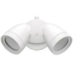 Dusk to Dawn Lumen Boost White Outdoor Integrated Twin Head LED Flood Light Security Light IP65 Rated 4000K by Commercial Electric -OCTO LIGHTS Shop white commercial electric flood lights 51405192 44 1000
