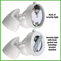 Dusk to Dawn Lumen Boost White Outdoor Integrated Twin Head LED Flood Light Security Light IP65 Rated 4000K by Commercial Electric -OCTO LIGHTS Shop white commercial electric flood lights 51405192 4f 1000