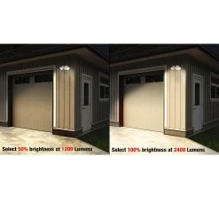 Dusk to Dawn Lumen Boost White Outdoor Integrated Twin Head LED Flood Light Security Light IP65 Rated 4000K by Commercial Electric -OCTO LIGHTS Shop white commercial electric flood lights 51405192 66 1000