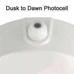 Dusk to Dawn Lumen Boost White Outdoor Integrated Twin Head LED Flood Light Security Light IP65 Rated 4000K by Commercial Electric -OCTO LIGHTS Shop white commercial electric flood lights 51405192 a0 1000