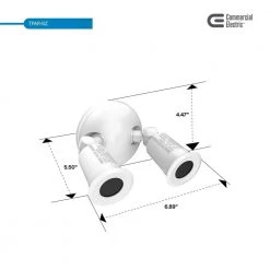 Twin-Head White Outdoor Flood Light for Outdoor Security Lighting by Commercial Electric -OCTO LIGHTS Shop white commercial electric flood lights tpar wh 40 1000