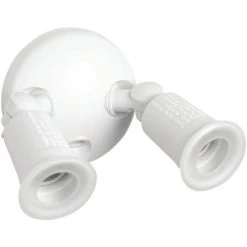 Twin-Head White Outdoor Flood Light for Outdoor Security Lighting by Commercial Electric -OCTO LIGHTS Shop white commercial electric flood lights tpar wh 66 1000