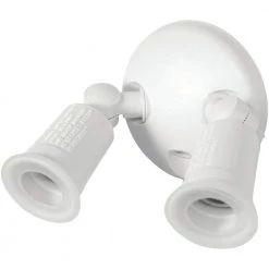 Twin-Head White Outdoor Flood Light for Outdoor Security Lighting by Commercial Electric -OCTO LIGHTS Shop white commercial electric flood lights tpar wh 77 1000