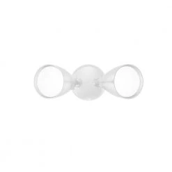 Twin-Head Directional White Outdoor Integrated LED Flood Light for Outdoor Security Lighting with Photocell by Commercial Electric