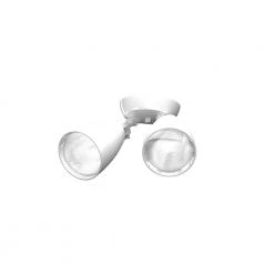 Twin-Head Directional White Outdoor Integrated LED Flood Light for Outdoor Security Lighting with Photocell by Commercial Electric -OCTO LIGHTS Shop white commercial electric flood lights tpar2 pc wh 66 1000