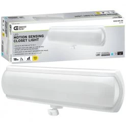 18 in. 270-Degree LED Flush Mount Closet Light with Adjustable Motion Sensor and Hold Times 1200 Lumens 4000K by Commercial Electric