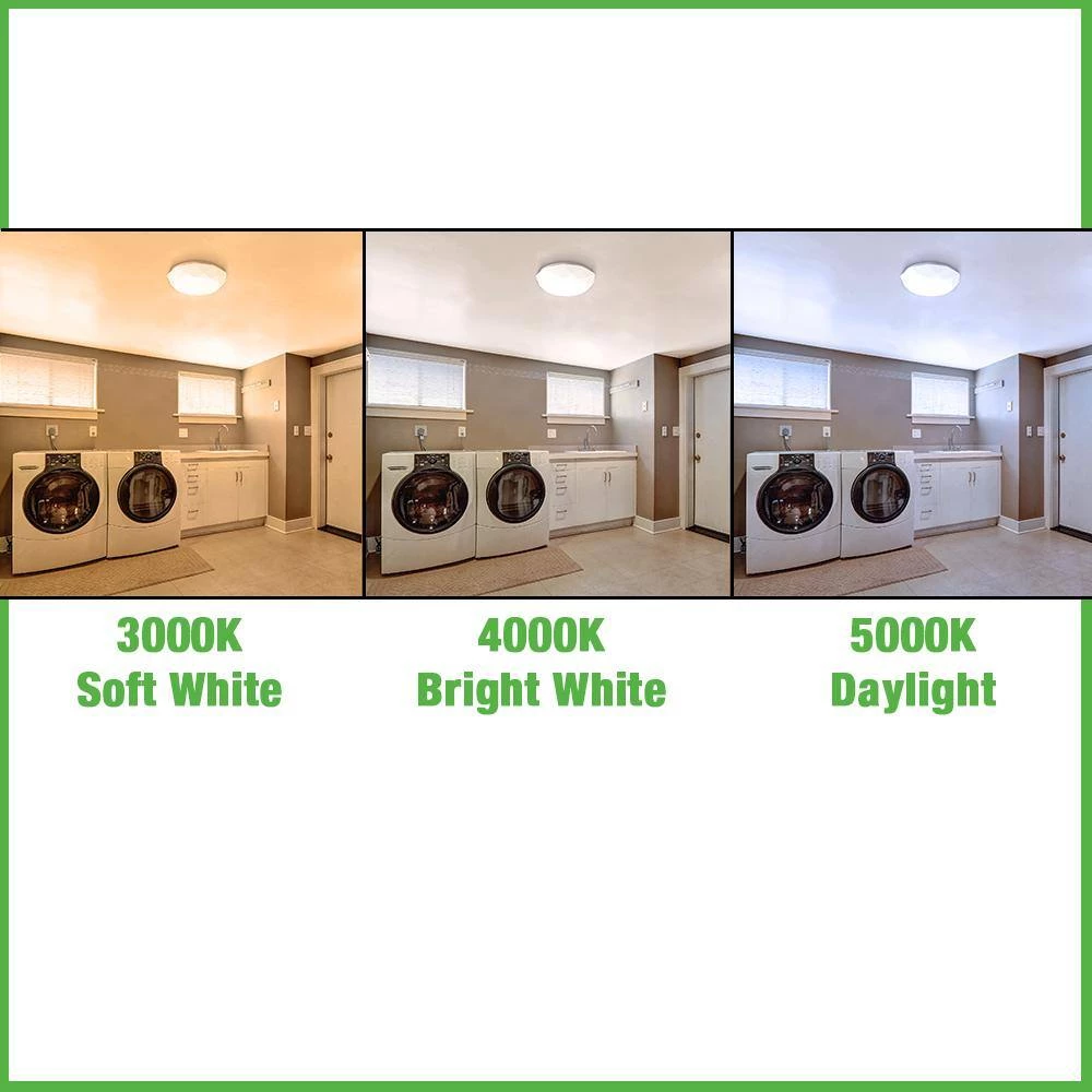 12 in. Diamond Color Selectable LED Flush Mount Ceiling Light 910 Lumens Dimmable (4-Pack) by Commercial Electric 7 12 in. Diamond Color Selectable LED Flush Mount Ceiling Light 910 Lumens Dimmable (4-Pack) by Commercial Electric - Image 5