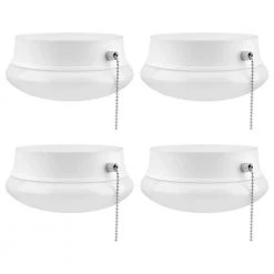 Spin Light 7 in. Closet Light LED Flush Mount with Pull Chain Hallway Lighting Stairway Lighting (4-Pack) by Commercial Electric -OCTO LIGHTS Shop white commercial electric flush mount lights 54484145 4pk 1f 1000