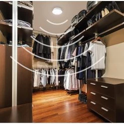 Spin Light 7 in. Motion Sensor LED Flush Mount Ceiling Light Customize Hold Times Closet Rated (4-Pack) by Commercial Electric -OCTO LIGHTS Shop white commercial electric flush mount lights 54606341 4pk 66 1000