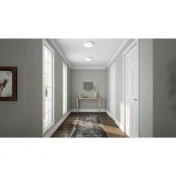 Spin Light 11 in. LED Flush Mount Ceiling Light High Output 1600 Lumens 22-Watt 4000K Bright White (4-Pack) by Commercial Electric 14 Spin Light 11 in. LED Flush Mount Ceiling Light High Output 1600 Lumens 22-Watt 4000K Bright White (4-Pack) by Commercial Electric -OCTO LIGHTS Shop white commercial electric flush mount lights 54652143 4pk 4f 1000