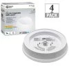 Spin Light 11 in. LED Flush Mount Ceiling Light High Output 1600 Lumens 22-Watt 4000K Bright White (4-Pack) by Commercial Electric -OCTO LIGHTS Shop white commercial electric flush mount lights 54652143 4pk 64 1000