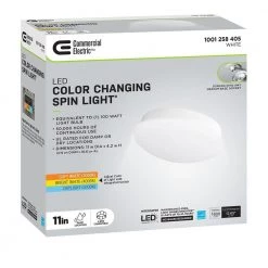 Spin Light 11 in. LED Flush Mount Ceiling Light High Output 1600 Lumens 22-Watt 4000K Bright White (4-Pack) by Commercial Electric 17 Spin Light 11 in. LED Flush Mount Ceiling Light High Output 1600 Lumens 22-Watt 4000K Bright White (4-Pack) by Commercial Electric -OCTO LIGHTS Shop white commercial electric flush mount lights 54652143 4pk fa 1000