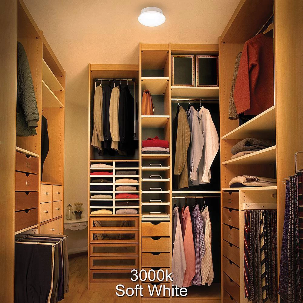 Spin Light 7 in. Closet Rated Selectable CCT LED Flush Mount Laundry Room Hallway Stairway Lighting (4-Pack) by Commercial Electric 11 Spin Light 7 in. Closet Rated Selectable CCT LED Flush Mount Laundry Room Hallway Stairway Lighting (4-Pack) by Commercial Electric - Image 9