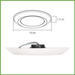 10 in. 18-Watt Color Selectable LED Flush Mount Disk Light J-Box Compatible Dimmable 1500 Lumens by Commercial Electric 17 10 in. 18-Watt Color Selectable LED Flush Mount Disk Light J-Box Compatible Dimmable 1500 Lumens by Commercial Electric -OCTO LIGHTS Shop white commercial electric flush mount lights 564131110 c3 1000