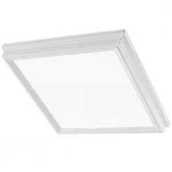 Low Profile 9 in. White Square LED Flush Mount with Night Light Feature J-Box Compatible Dimmable 900 Lumens by Commercial Electric -OCTO LIGHTS Shop white commercial electric flush mount lights 564151110 44 1000