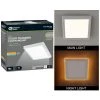 Low Profile 9 in. White Square LED Flush Mount with Night Light Feature J-Box Compatible Dimmable 900 Lumens by Commercial Electric -OCTO LIGHTS Shop white commercial electric flush mount lights 564151110 64 1000