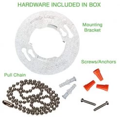 10 in. White Closet Light with Pull Chain LED Flush Mount Ceiling Light 900 Lumens 4000K Bright White by Commercial Electric -OCTO LIGHTS Shop white commercial electric flush mount lights 564221410 c3 1000