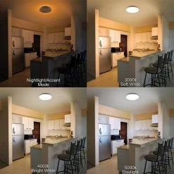 11 in. Color Selectable LED Flush Mount Ceiling Light with Night Light Feature 900 Lumens 14-Watt Dimmable by Commercial Electric 19 11 in. Color Selectable LED Flush Mount Ceiling Light with Night Light Feature 900 Lumens 14-Watt Dimmable by Commercial Electric -OCTO LIGHTS Shop white commercial electric flush mount lights 56546191 1f 1000