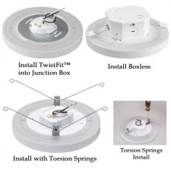 7.5 in. White Round Color Change CCT LED Flush Mount Ceiling Light Fixture w/ Night Light 3-Way Mount 800 Lumens by Commercial Electric -OCTO LIGHTS Shop white commercial electric flush mount lights 56568191 44 1000