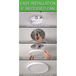 7.5 in. White Round Color Change CCT LED Flush Mount Ceiling Light Fixture w/ Night Light 3-Way Mount 800 Lumens by Commercial Electric -OCTO LIGHTS Shop white commercial electric flush mount lights 56568191 4f 1000