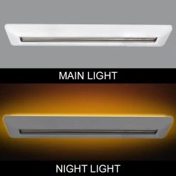 Low Profile 4 ft. LED Flush Mount w/ Night Light Interchangeable Linear Medallions Brushed Nickel / Oil Rubbed Bronze by Commercial Electric -OCTO LIGHTS Shop white commercial electric flush mount lights 56701111 40 1000