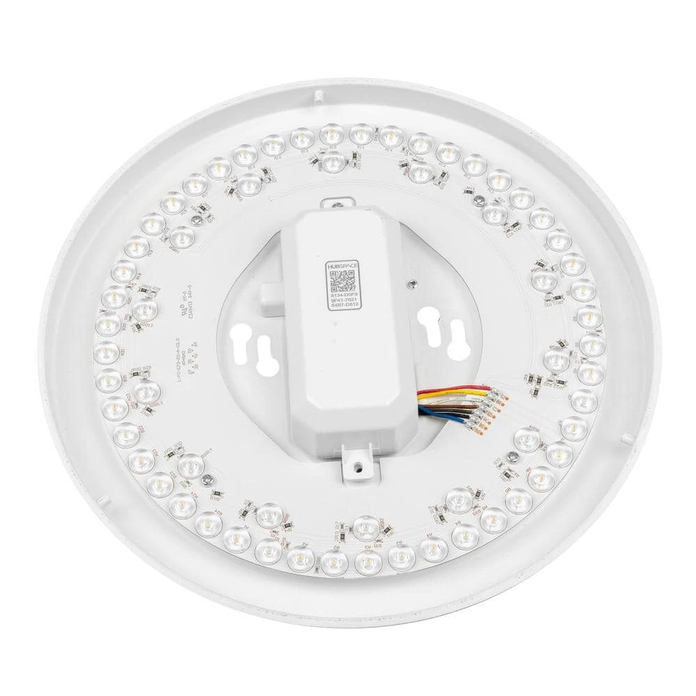 11 in. White Smart Hubspace CCT and RGB Selectable LED Flush Mount Puff by Commercial Electric 12 11 in. White Smart Hubspace CCT and RGB Selectable LED Flush Mount Puff by Commercial Electric - Image 10