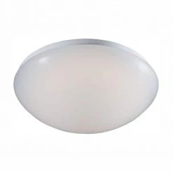 14 in. Low-Profile 1-Light White LED Puff Flush Mount by Commercial Electric