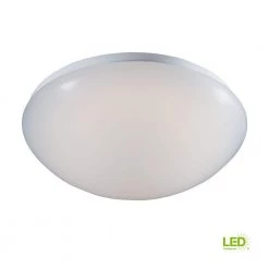 14 in. Low-Profile 1-Light White LED Puff Flush Mount by Commercial Electric -OCTO LIGHTS Shop white commercial electric flush mount lights ce1014b 06 a0 1000