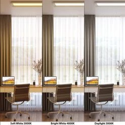 Augusta 50 in. x 15 in. Satin Nickel, White Frame CCT Selectable LED Flush Mount Ceiling Light 4000 Dimmable Lumens by Commercial Electric 15 Augusta 50 in. x 15 in. Satin Nickel, White Frame CCT Selectable LED Flush Mount Ceiling Light 4000 Dimmable Lumens by Commercial Electric -OCTO LIGHTS Shop white commercial electric flush mount lights fp1235whw48lf4h 40 1000