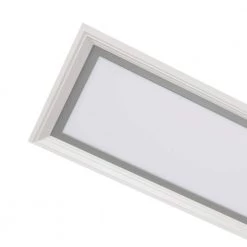 Augusta 50 in. x 15 in. Satin Nickel, White Frame CCT Selectable LED Flush Mount Ceiling Light 4000 Dimmable Lumens by Commercial Electric 18 Augusta 50 in. x 15 in. Satin Nickel, White Frame CCT Selectable LED Flush Mount Ceiling Light 4000 Dimmable Lumens by Commercial Electric -OCTO LIGHTS Shop white commercial electric flush mount lights fp1235whw48lf4h 66 1000
