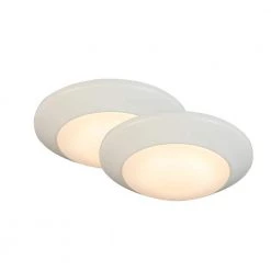 7 in. White LED Flush Mount (2-Pack) by Commercial Electric