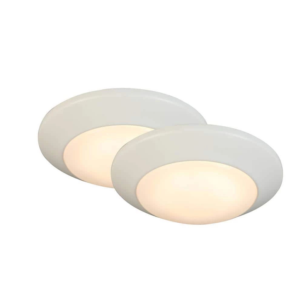 7 in. White LED Flush Mount (2-Pack) by Commercial Electric 3 7 in. White LED Flush Mount (2-Pack) by Commercial Electric