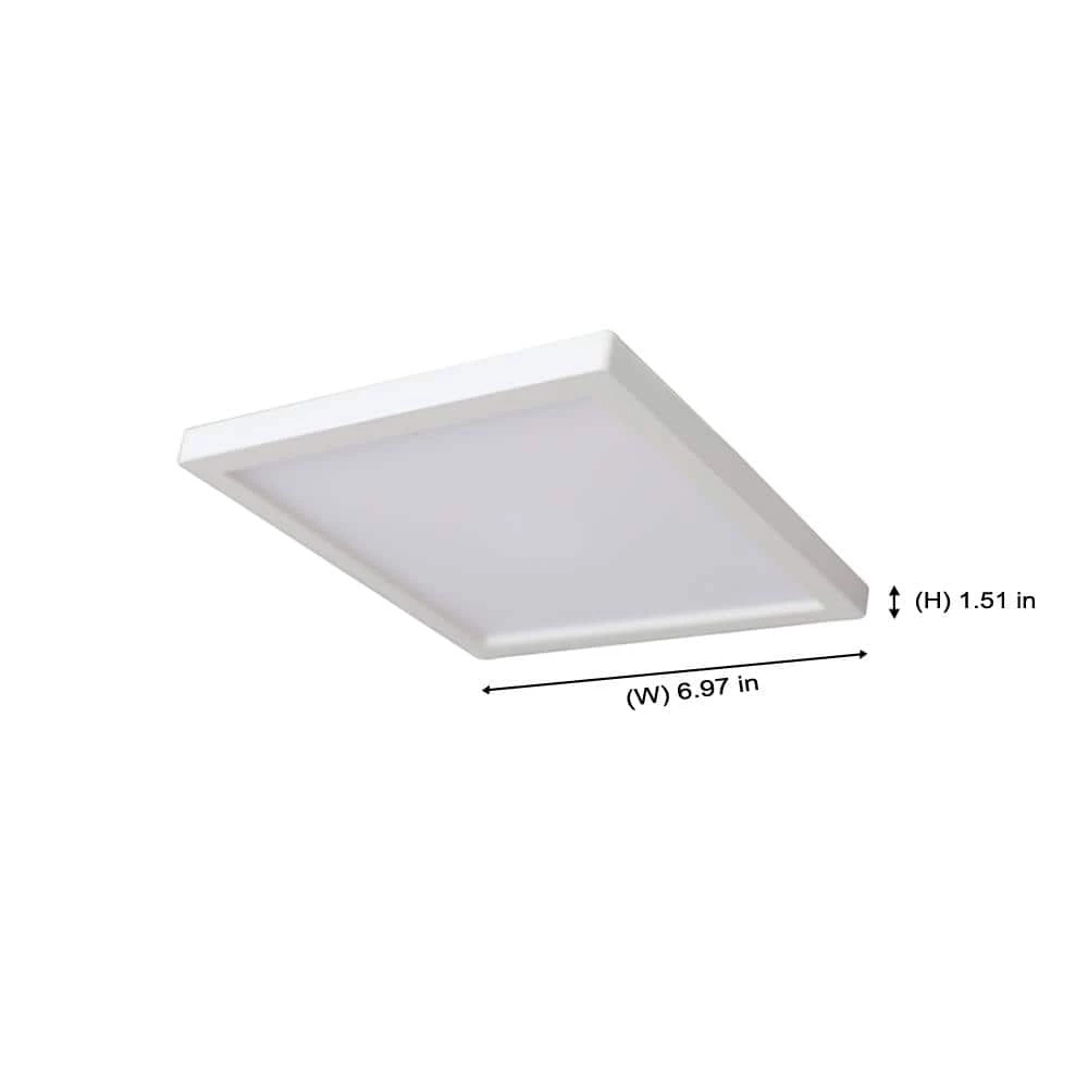 7 in. Square White LED Flush Mount by Commercial Electric 5 7 in. Square White LED Flush Mount by Commercial Electric - Image 3