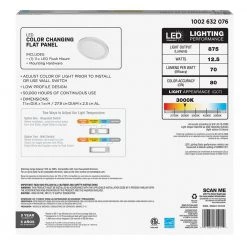 11 in. 12.5-Watt Dimmable White Integrated LED Edge-Lit Round Flat Panel Flush Mount Ceiling Light Color Changing by Commercial Electric 15 11 in. 12.5-Watt Dimmable White Integrated LED Edge-Lit Round Flat Panel Flush Mount Ceiling Light Color Changing by Commercial Electric -OCTO LIGHTS Shop white commercial electric led panel lights 74210 hd 1d 1000
